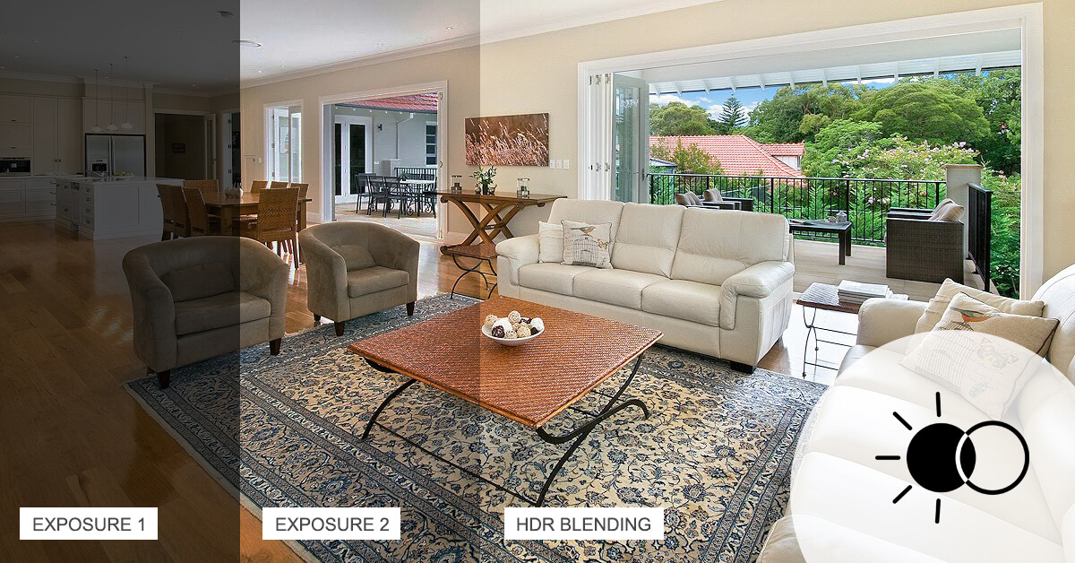 real estate HDR photo blending services