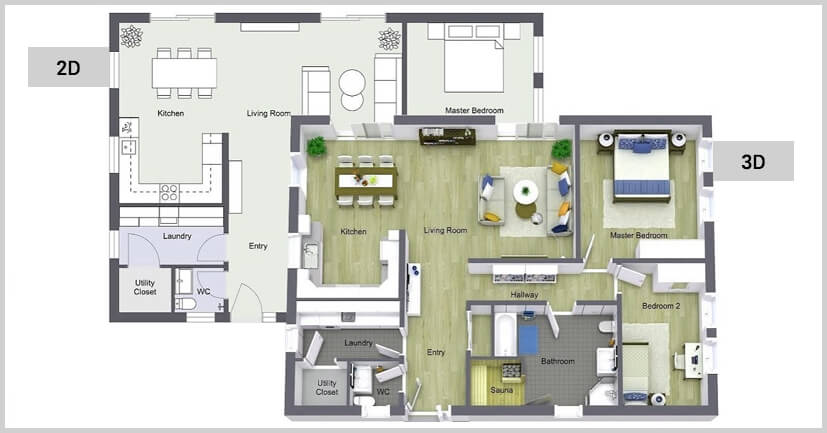 2D/3D Floor Plan