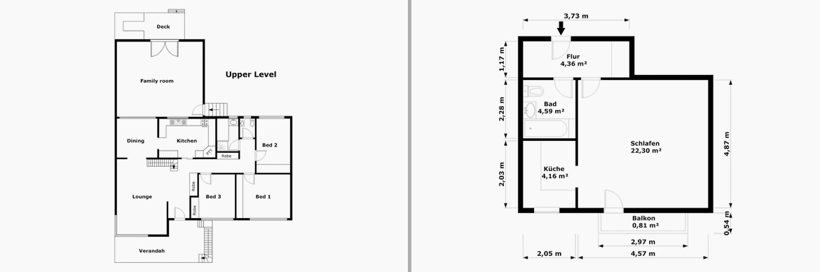 outsource 2d floor plan conversion services